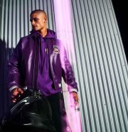 Avirex Purple Icon Leather Jacket - Image 2