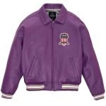 Avirex Purple Icon Leather Jacket