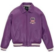 Avirex Purple Icon Leather Jacket