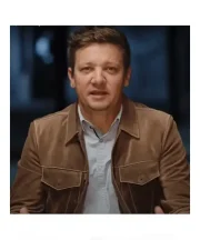 Rennervations 2023 Jeremy Renner Brown Suede Jacket