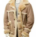 SF-0325 Heavy Shearling Beige Suede Jacket