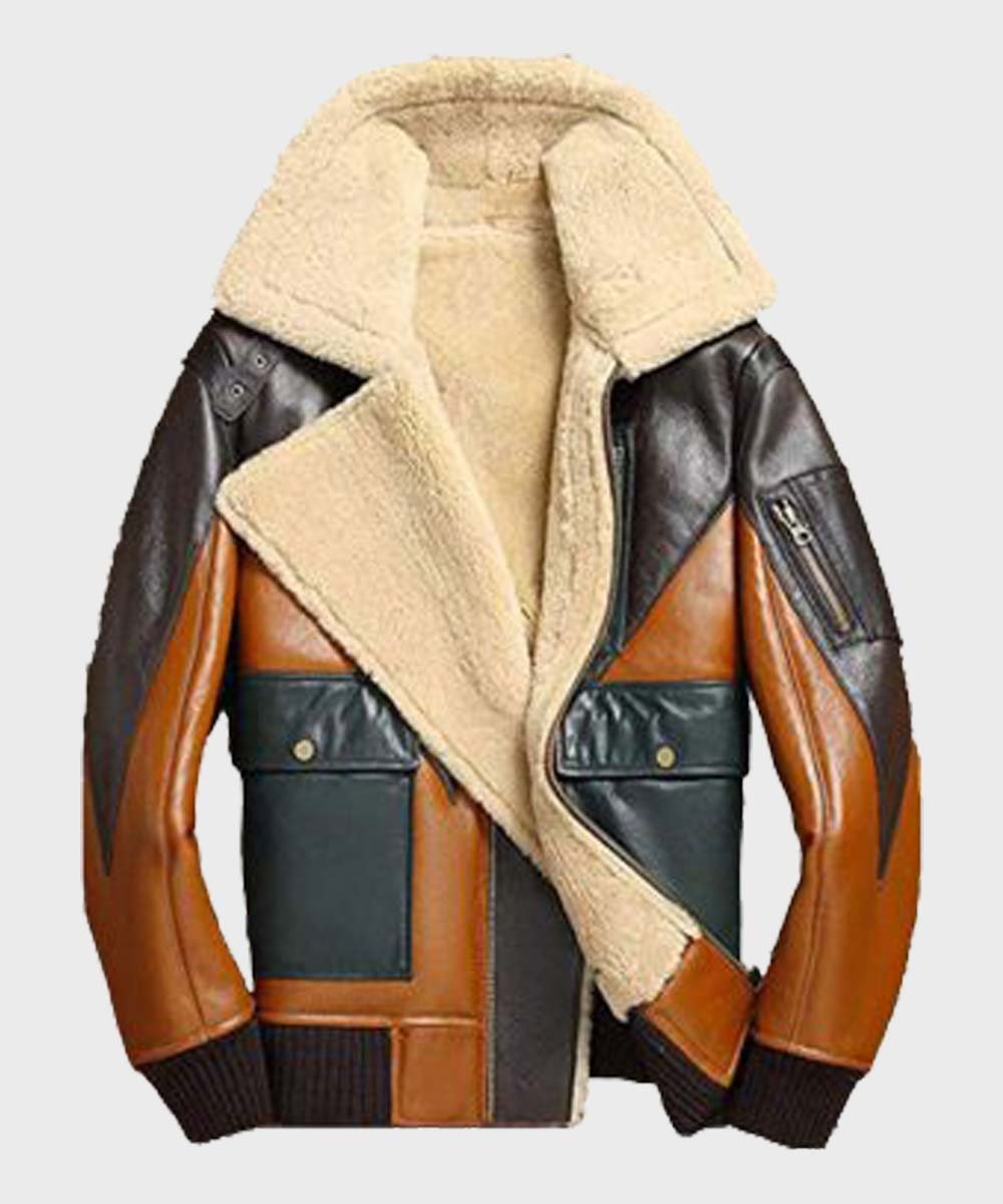 Sheepskin-Mens-Shearling-Bomber-Leather-Jacket.jpg Sheepskin Miller Shearling Bomber Jacket - Image 1