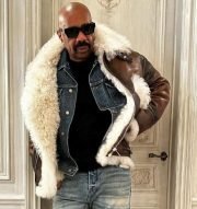 Steve Harvey Brown Leather Jacket - Image 2