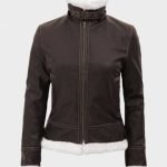 Jasmine Dark Brown Jacket with hood