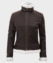 Jasmine Dark Brown Jacket with hood