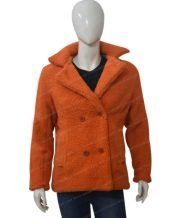 Yellowstone Beth Dutton Orange Shearling Fur Coat