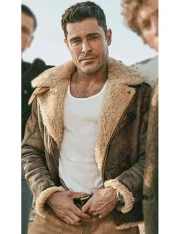 Zac Efron The Iron Claw 2023 Leather Jacket