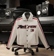 Tommy Jeans X Avirex Leather Jacket - Image 4