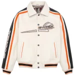 Avirex White City Racer Leather Jacket