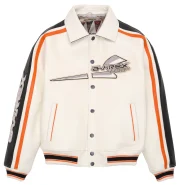 Avirex White City Racer Leather Jacket