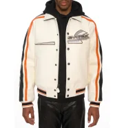 Avirex White City Racer Leather Jacket - Image 3