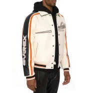 Avirex White City Racer Leather Jacket - Image 5