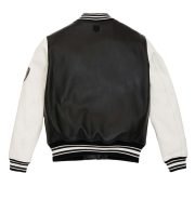 Avirex Black Script USA Varsity Leather Jacket - Image 2