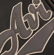 Avirex Black Script USA Varsity Leather Jacket - Image 3