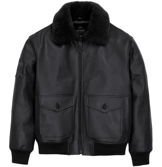 Avirex Classic Black G-1 Aviator Leather Jacket