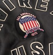 Avirex Black Shearling Leather Jacket - Image 3