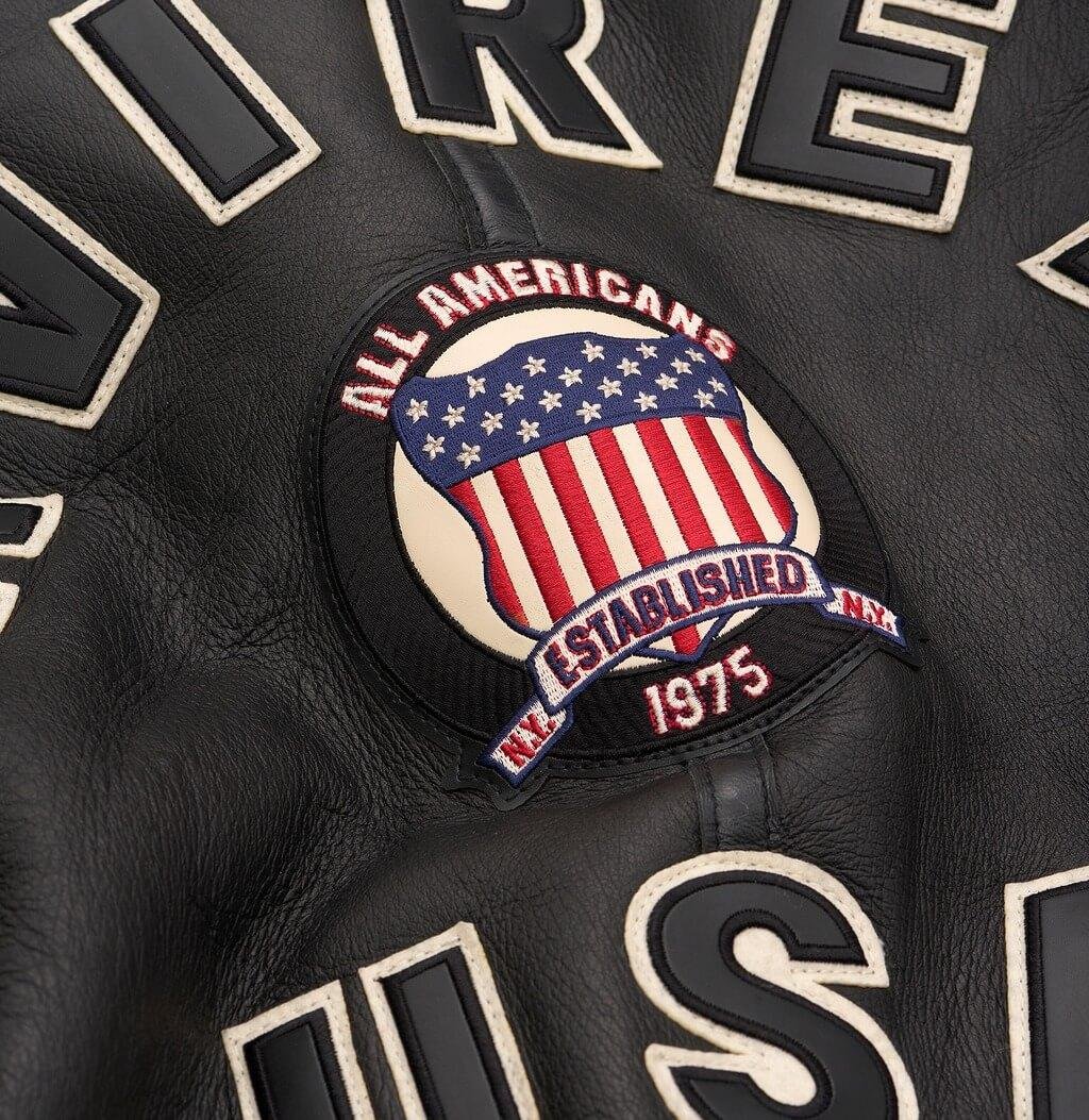 b3 Avirex Black Shearling Leather Jacket - Image 3