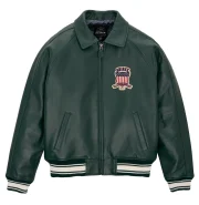 Avirex Hunter Green Icon Leather Jacket