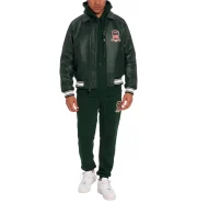 Avirex Hunter Green Icon Leather Jacket - Image 5
