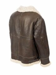 Flight B3 Aviator Bomber Leather Brown Jacket - Image 4