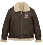 Avirex Brown Shearling Leather Jacket
