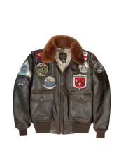 Avirex Brown G-1 Bomber Leather Jacket