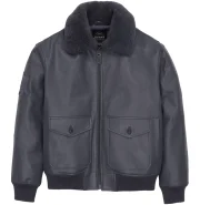 Avirex Classic Grey G-1 Aviator Leather Jacket