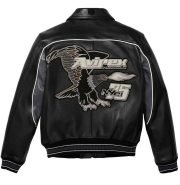 Avirex Nitro Run Jet Black Leather Jacket - Image 2