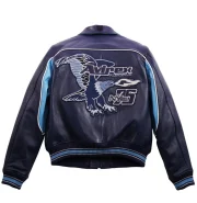 Avirex Nitro Run Blue Leather Jacket - Image 3