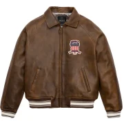 Avirex Vintage Brown Icon Leather Jacket