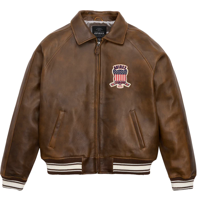Avirex Vintage Brown Icon Leather Jacket
