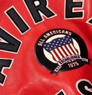 Avirex Red Real Bomber Flight Jacket Leather Jacket