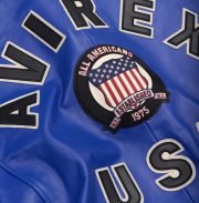 Avirex Blue Icon Leather Jacket - Image 3
