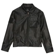 Avirex Leather Aviator Shirt Jacket