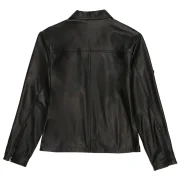 Avirex Leather Aviator Shirt Jacket - Image 2