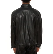 Avirex Leather Aviator Shirt Jacket - Image 4