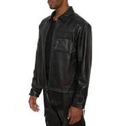 Avirex Leather Aviator Shirt Jacket - Image 5