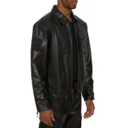 Avirex Leather Aviator Shirt Jacket - Image 6