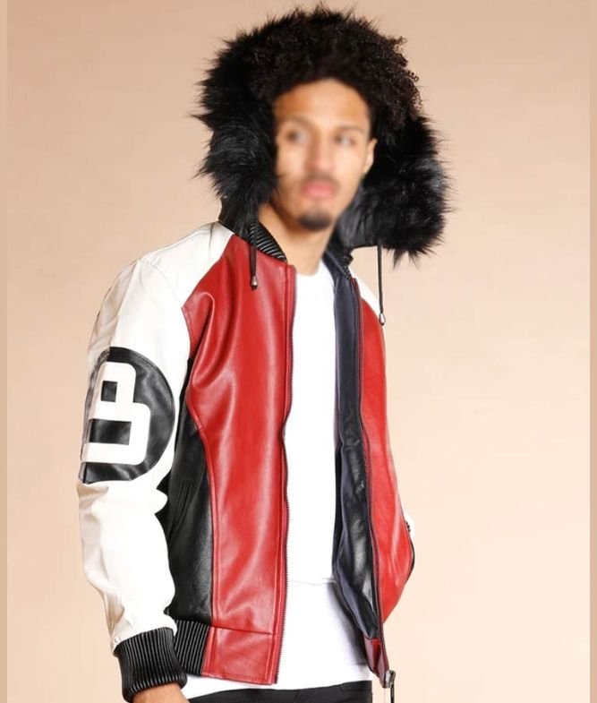 8-Ball-Parka-Bomber-Leather-Jacket.jpg 8 Ball Logo Fur Hooded Parka Leather Jacket - Image 3