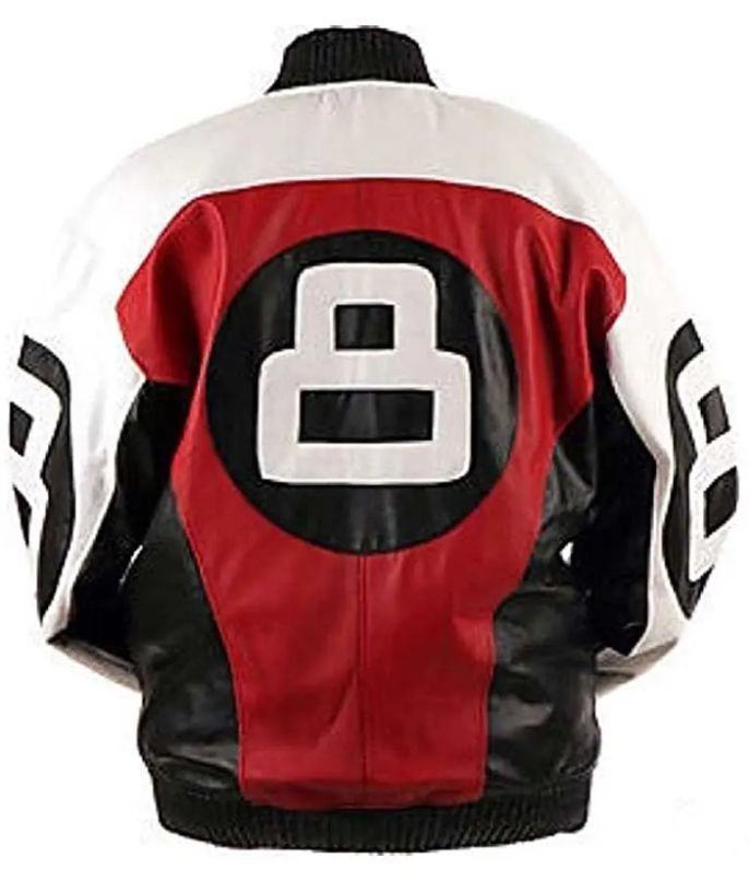 8-Ball-Red-Black-and-White-Bomber-Jacket.jpg 8 Ball Logo Red Black and White Bomber Jacket - Image 2