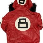 Unisex 8 Ball Multiple Colors Bomber Hooded Leather Jacket
