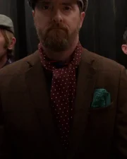 Brendan Hunt Ted Lasso Brown Suiting Fabric Blazer - Image 2