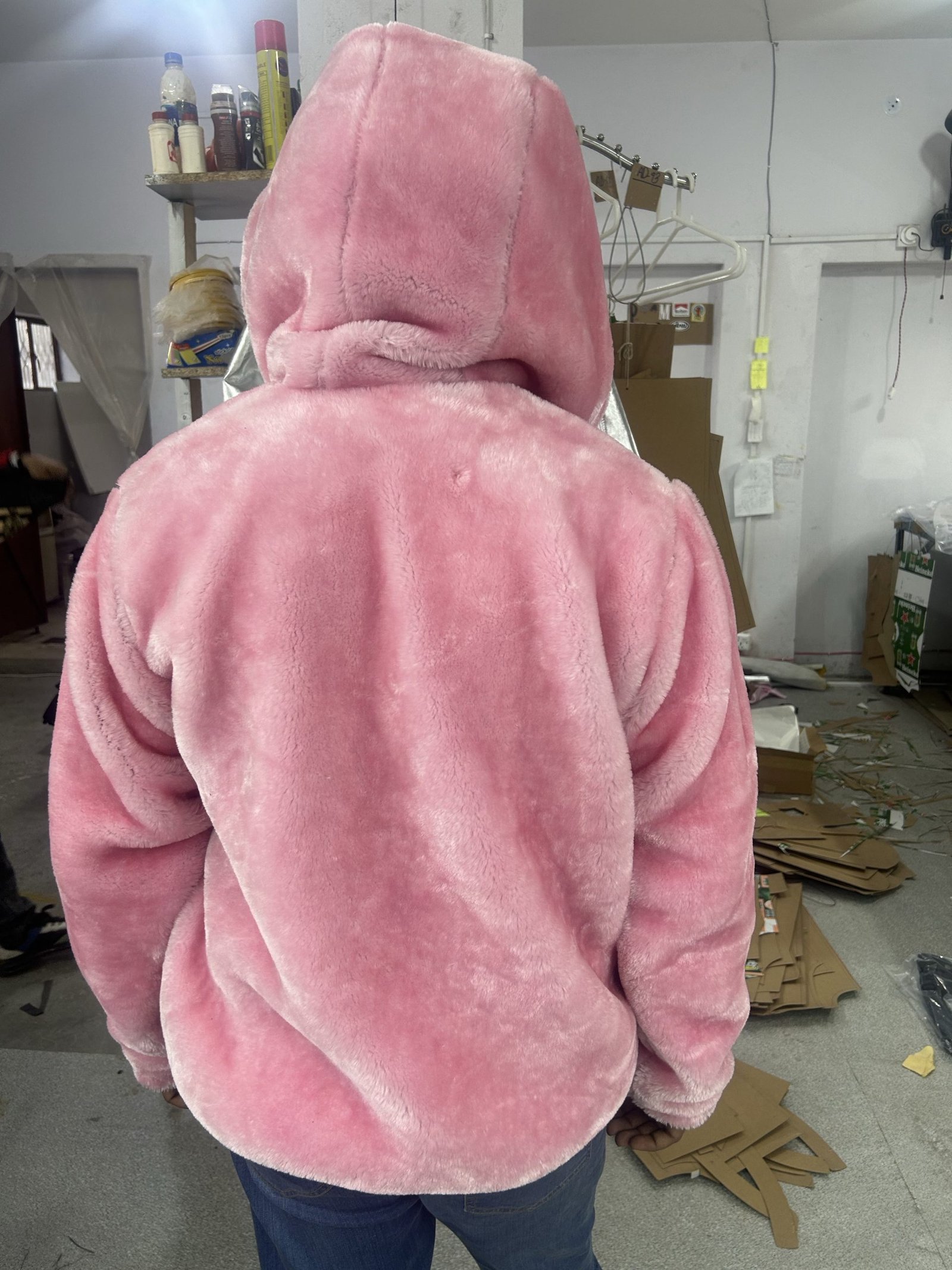 Cam’Ron’s Signature Pink Fur Shearling the Killa Cam Jacket back Cam’Ron’s Signature Pink Fur Shearling the Killa Cam Jacket