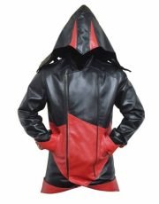 Assassins Creed Connor Kenway Red and Black Hoodie Jacket