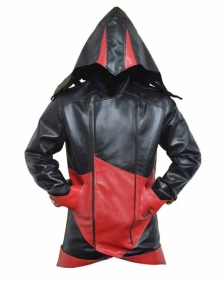Assassins Creed Connor Kenway Red and Black Hoodie Jacket