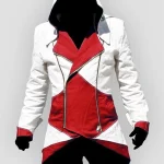 Assassins Creed Connor Kenway White Hoodie Coat