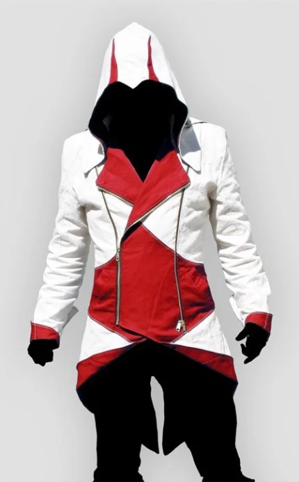 Assassins Creed Connor Kenway White Hoodie Coat