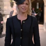 Hannah Waddingham Ted Lasso Rebecca Welton Black Long Coat