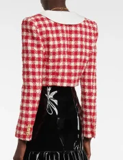 Ted Lasso Season 3 Keeley Jones Red Checked Cropped Jacket - Image 2