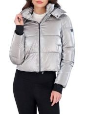 Ted Lasso S03 Juno Temple Silver Puffer Jacket - Image 4
